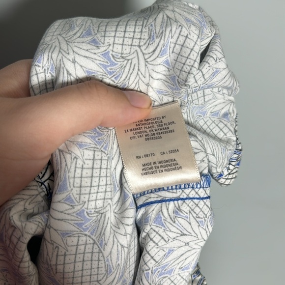 Anthropologie Maeve Pineapple Wrapped Ruffle Crop Size Medium - Picture 8 of 10